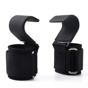 Non-Slip Weight Lifting Hooks premium Pair of Straps